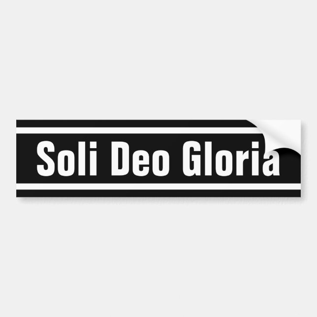 Soli Deo Gloria Bumper Sticker (Front)