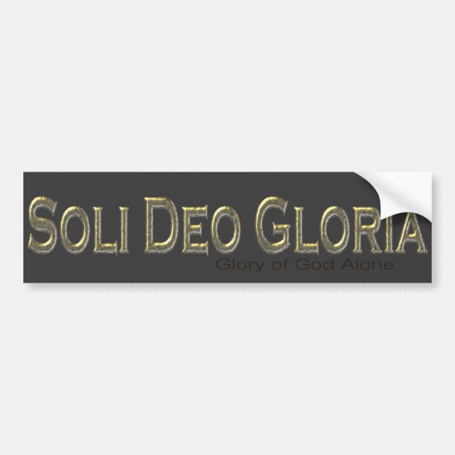 Soli Deo Gloria Bumper Sticker (Front)