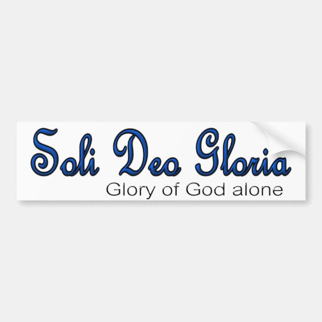 Soli Deo Gloria Bumper Sticker (Front)