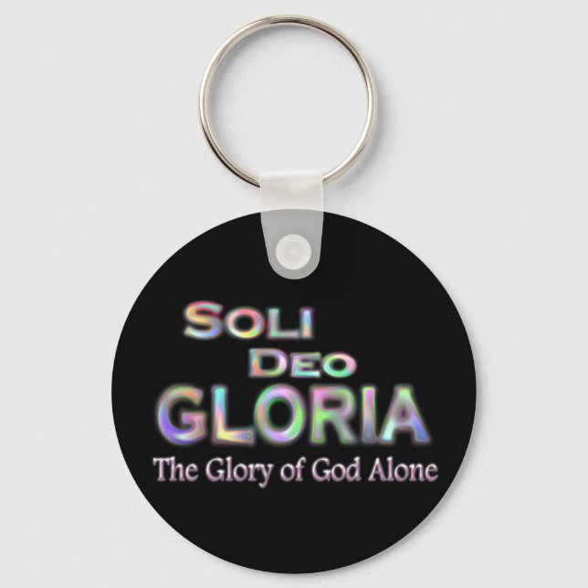 Soli Deo Gloria- rainbow Key Ring (Front)