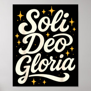Soli Deo Gloria Reformed Christian Theology Design Poster