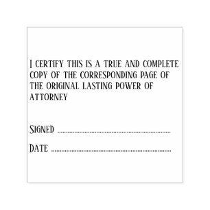 Solicitor Certify copy original power attorney Self-inking Stamp