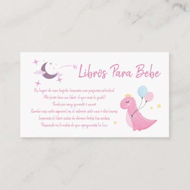 Solicitud De Libros Para Bebe, Book Request   Enclosure Card (Front)