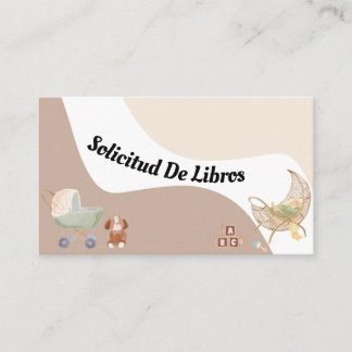 Solicitud De Libros Simple, Book Request Enclosure Card