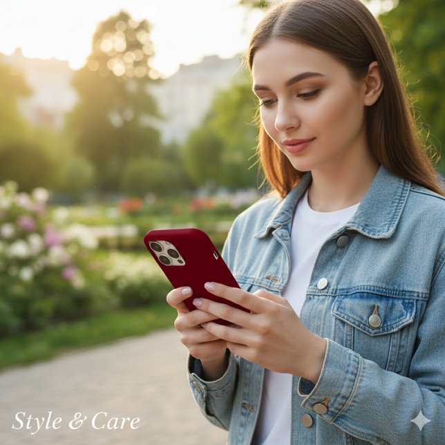 Solid Aesthetic Maroon Colour Case-Mate iPhone Case (Solid Aesthetic Maroon Color Case-Mate iPhone Case)