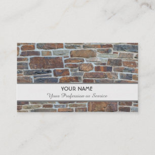 Solid ancient brickwall business card
