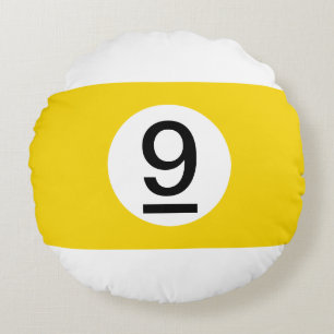 Solid and Stripe Billiard Balls #9 Collect all 15 Round Cushion