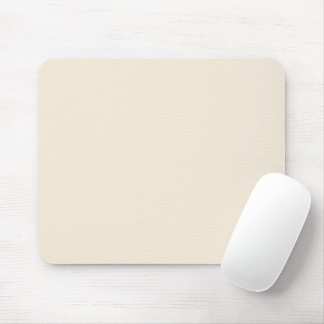 Solid antique white light beige mouse pad (With Mouse)