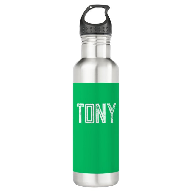 Solid Apple Green Custom Name Monogram 710 Ml Water Bottle (Front)