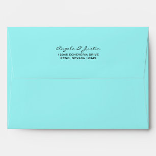 Solid Aqua Blue Envelope