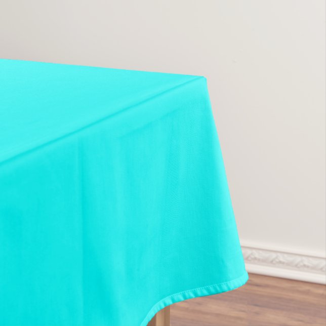 Solid Aqua Blue Tablecloth (In Situ)