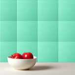 Solid aquamarine aqua mint ceramic tile<br><div class="desc">Solid aquamarine aqua mint design.</div>