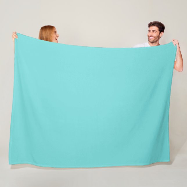 Solid Aquamarine Fleece Blanket (In Situ)
