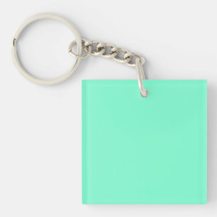 Solid Aquamarine Key Ring