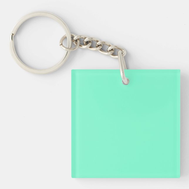 Solid Aquamarine Key Ring (Front)