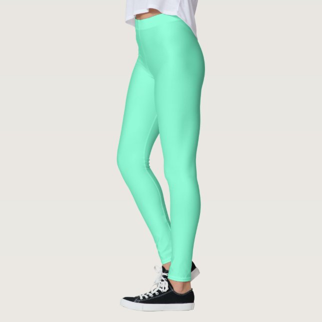 Solid Aquamarine Leggings (Left)