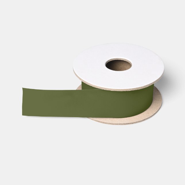 Solid Army Green Satin Ribbon (Spool)