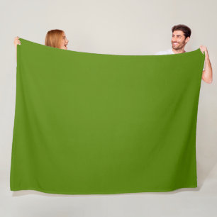 Solid Avocado Green Fleece Blanket