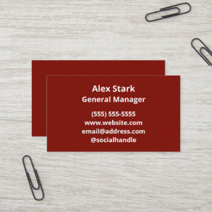 Solid Barn Red Business Cards