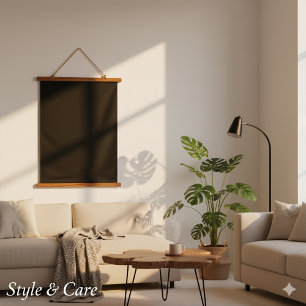 Solid Black 26"x36" Vertical Hanging Tapestry