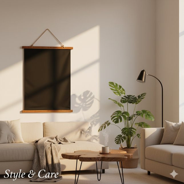 Solid Black 26"x36" Vertical Hanging Tapestry (Solid Black 26x36 Vertical Hanging Tapestry)