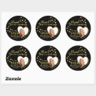 Solid Black and Gold 50th Birthday Thank You