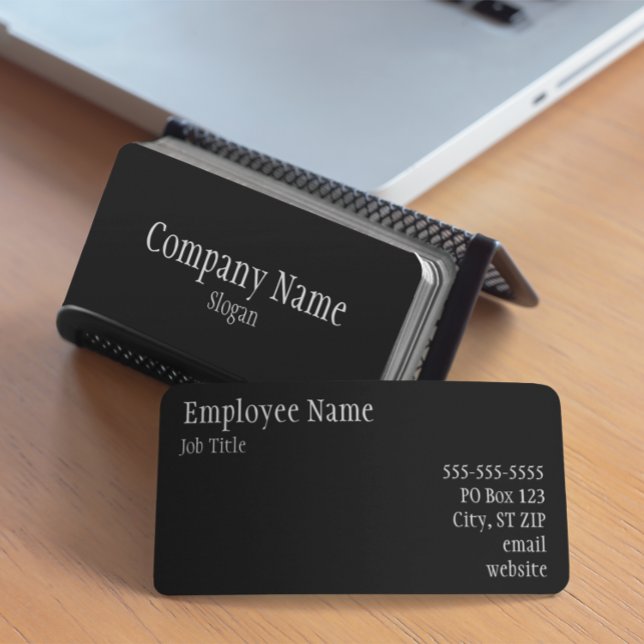 Solid Black Business Card (Creator Uploaded)