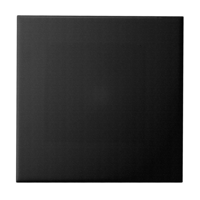 Solid Black Ceramic Tile (Front)