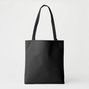 Solid black colour tote bag