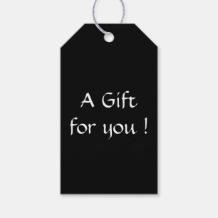 Solid Black Gift Tags