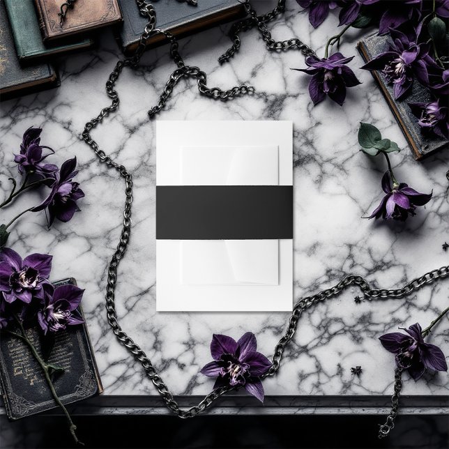 Solid Black Invitation Belly Band (Solid Black Invitation Belly Band)