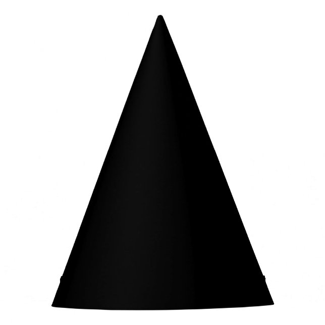 Solid Black Party Hat (Front)