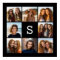 Solid Black Photo Collage Custom Monogram