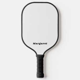 Solid Black Pickleball Paddle with Your Name in St