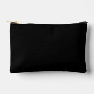 Solid Black Print Cut Sew Small Accessory Pouch