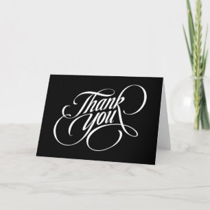 SOLID BLACK THANK YOU CARD BEALEADER