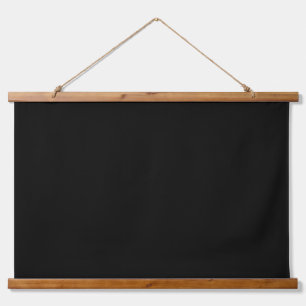 Solid Black WFH background screen backdrop Hanging Tapestry