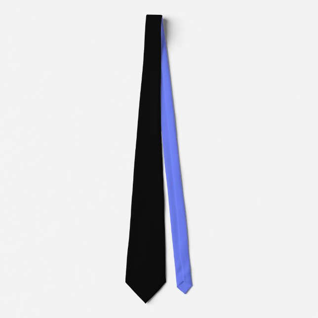 Solid Black with Periwinkle Neck Tie (Front)
