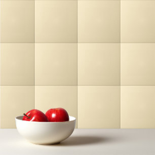 Solid blonde beige ceramic tile