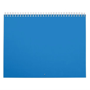 Solid Blue Background – Minimalist Template Design Calendar