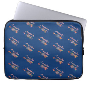 Solid blue laptop sleeve