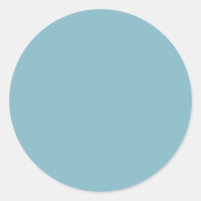 Solid Blue Pastel Tone Minimalist Professional Classic Round Sticker (Front)