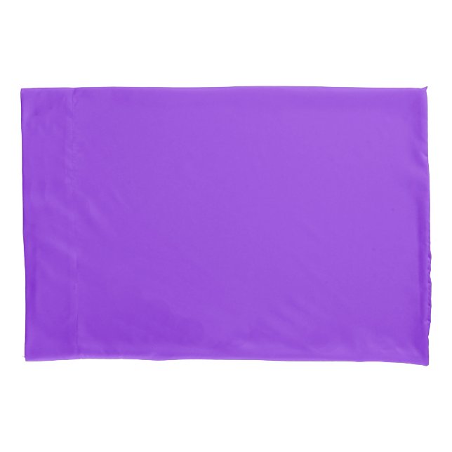 Solid Blue Purple Minimalist Plain Modern Pillowcase (Front)