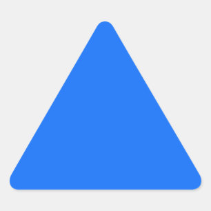 solid blue solid background colour Template Triangle Sticker