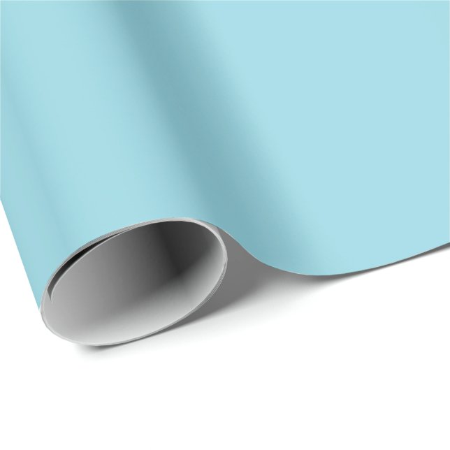 Solid Bluebell Blue Coloured Wrapping Paper (Roll Corner)
