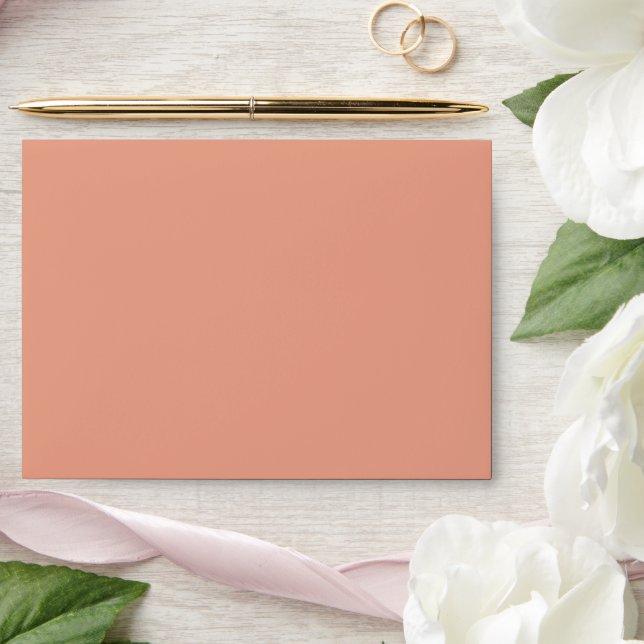 Solid Blush Apricot Shade Envelope (Wedding)