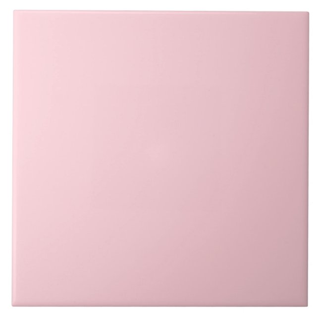 Solid Blush Pink Ceramic Tile (Front)