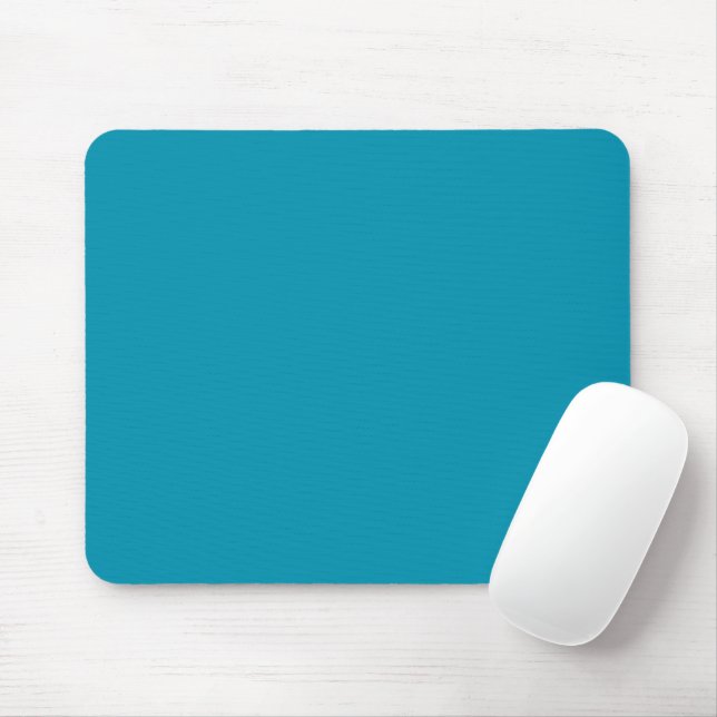 Solid bondi teal blue mouse pad (With Mouse)