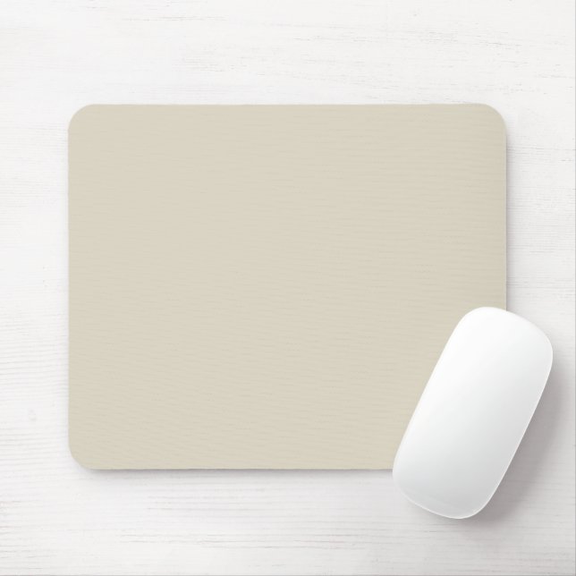 Solid bone white beige mouse pad (With Mouse)