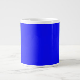 Solid Bright Blue Colour Minimalist Plain Large Coffee Mug